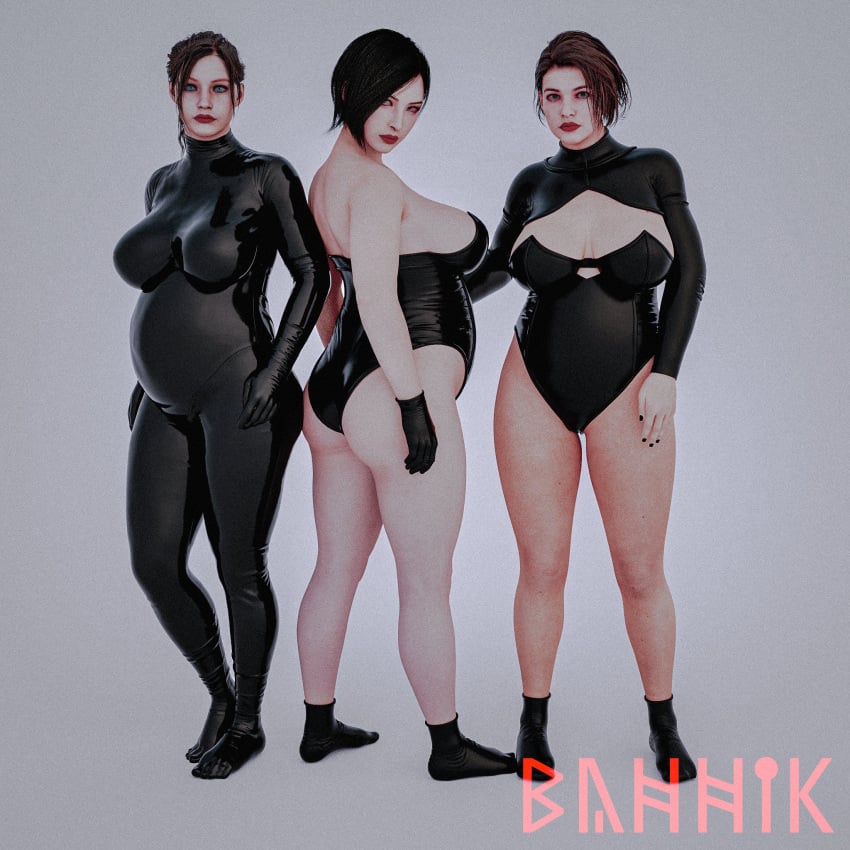 3d 3girls ada_wong claire_redfield female jill_valentine jill_valentine_(sasha_zotova) pregnant resident_evil resident_evil_2 resident_evil_3 tagme tagme_(artist)