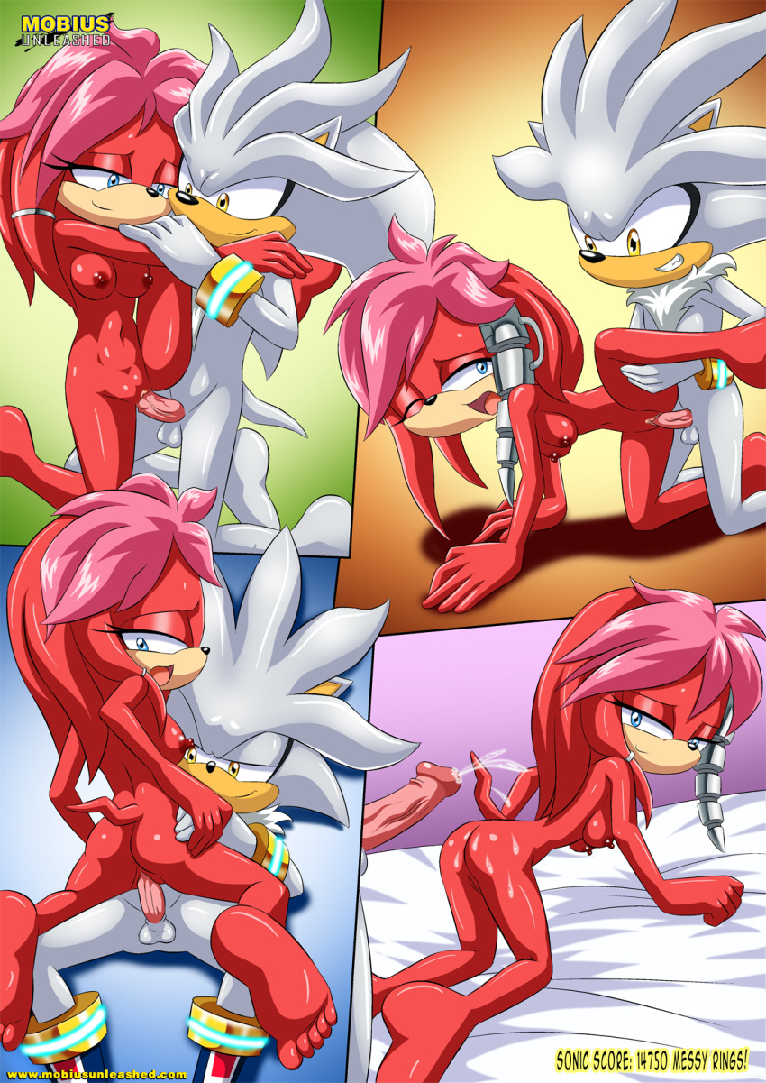 female furry furry_only lien-da mess_3 mobius_unleashed pink_hair silver_the_hedgehog sonic_(series) tagme