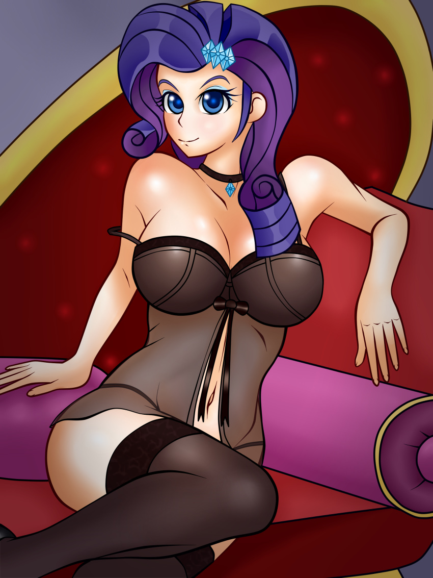 eliozdherion female_only friendship_is_magic humanized lingerie my_little_pony rarity_(mlp) smooth_skin solo