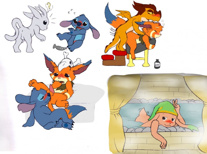 3boys ? alien ambiguous_gender anal anilingus anus ass backsack barefoot bath bathing blush buttplug caught closed_eyes covering covering_self crossover disney duo erection experiment_(species) flat_colors flying_sweatdrops furry gay gesture gnar headgear indoors league_of_legends lilo_and_stitch looking_at_viewer looking_pleasured lube lying male male_only mammal motion_lines mounting multiple_boys multiple_images nude on_haunches on_side open_mouth opencanvas oral ori ori_(series) ori_and_the_blind_forest partially_submerged penis perineum raised_leg rear_view reclining riggle riot_games scalie semi-anthro sex sex_toy side_view sitting solo speech_bubble spirit spread_legs spreading stitch sweat sweatdrop tail tailwag tapering_penis testicles v vanilla_(star_ocean) vitrex yaoi yordle