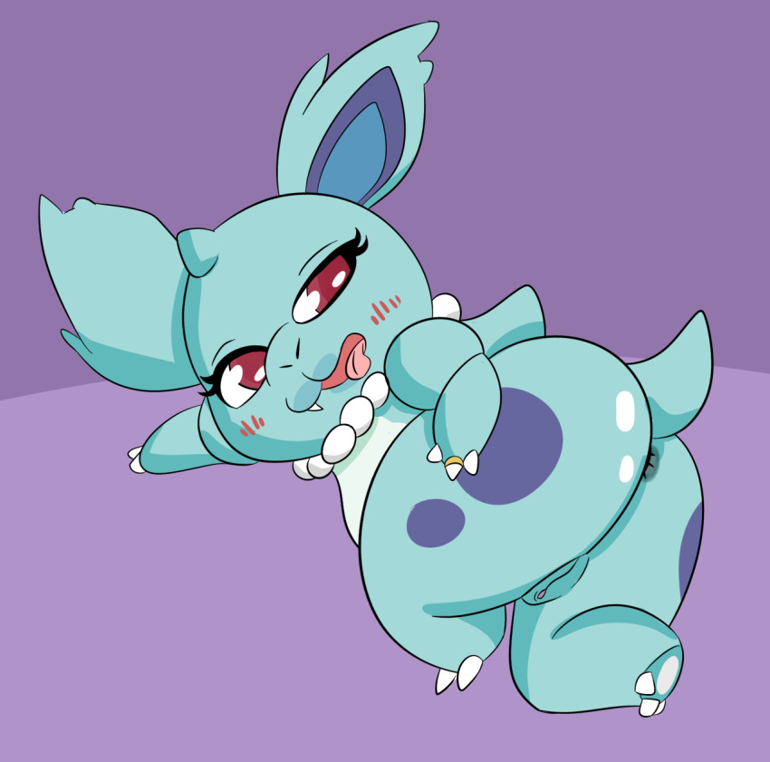 anus ass bun-bun cocampplus_(artist) female hi_res nidorina nintendo not_a_furfag pearl_necklace pokemon presenting pussy video_games