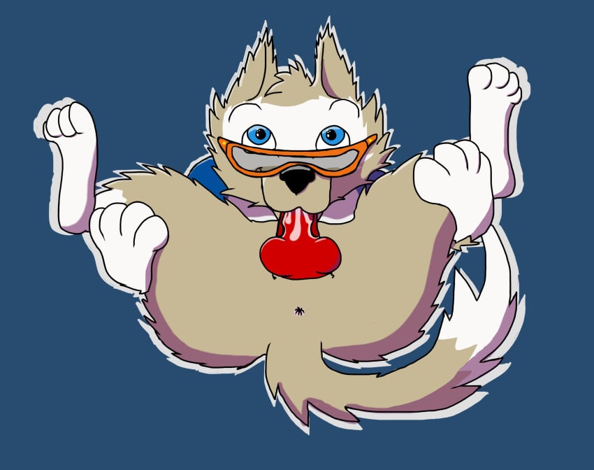 animal_genitalia animal_penis anthro anus autofellatio canine canine_penis fifa fur knot male male_only mammal mascot masturbation oral penis saliva solo unknown_artist zabivaka