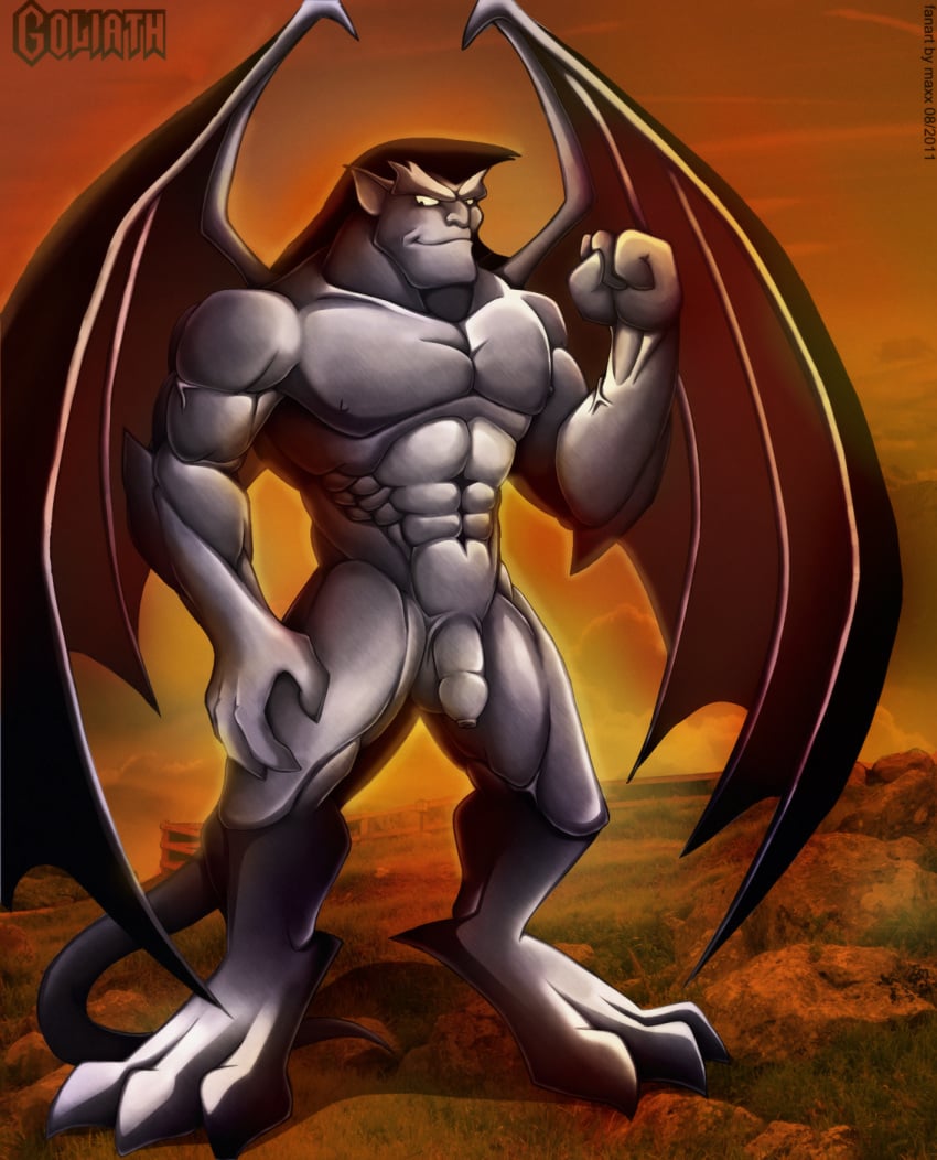 1boy disney flaccid gargoyles goliath_(gargoyles) male male_only maxx777 nude penis solo