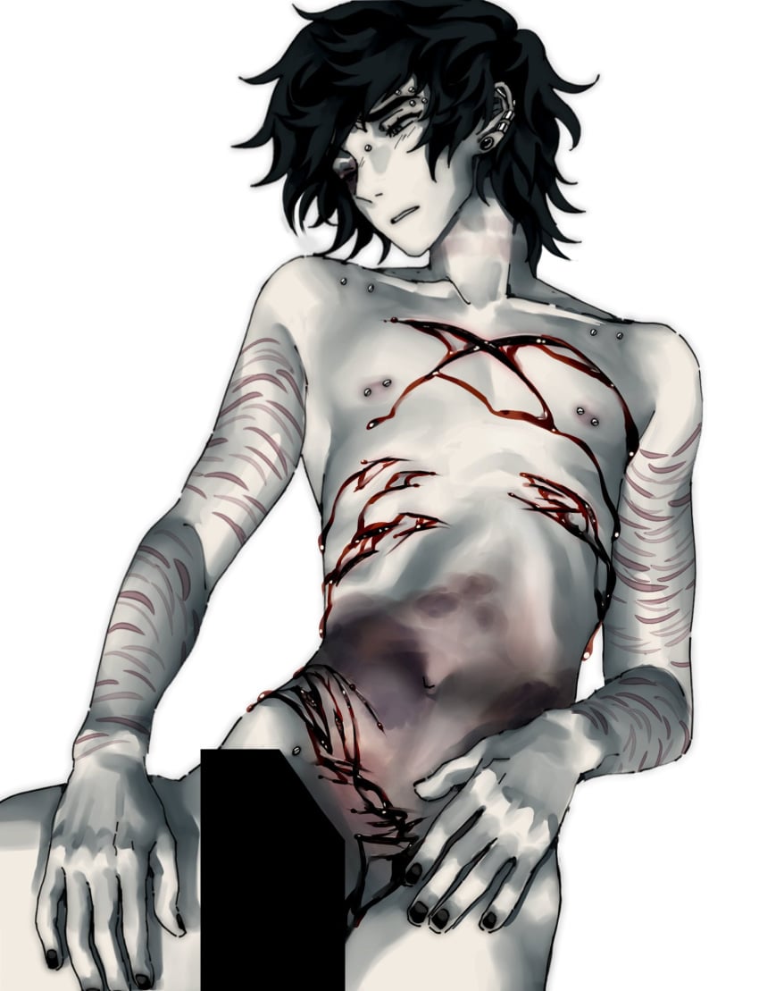 anorexia blood emo emo_boy emo_twink gay kidutuskone pierced pierced_nipples self_harm self_harm_scars