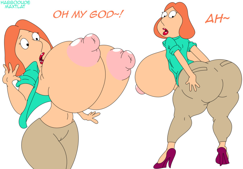 alternate_breast_size ass ass_expansion big_ass big_breasts breast_expansion breasts dat_ass family_guy gigantic_breasts habbodude huge_ass huge_breasts huge_nipples lois_griffin maxtlat milf nipples puffy_nipples red_hair thick_thighs