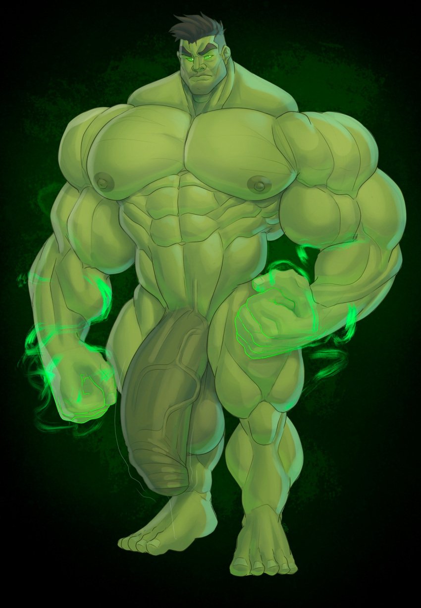 balls bara big_balls big_muscles big_penis flaccid gab_art hulk hulk_(marvel_rivals) hulk_(series) male male_only marvel marvel_comics marvel_rivals muscles muscular nude penis solo solo_male