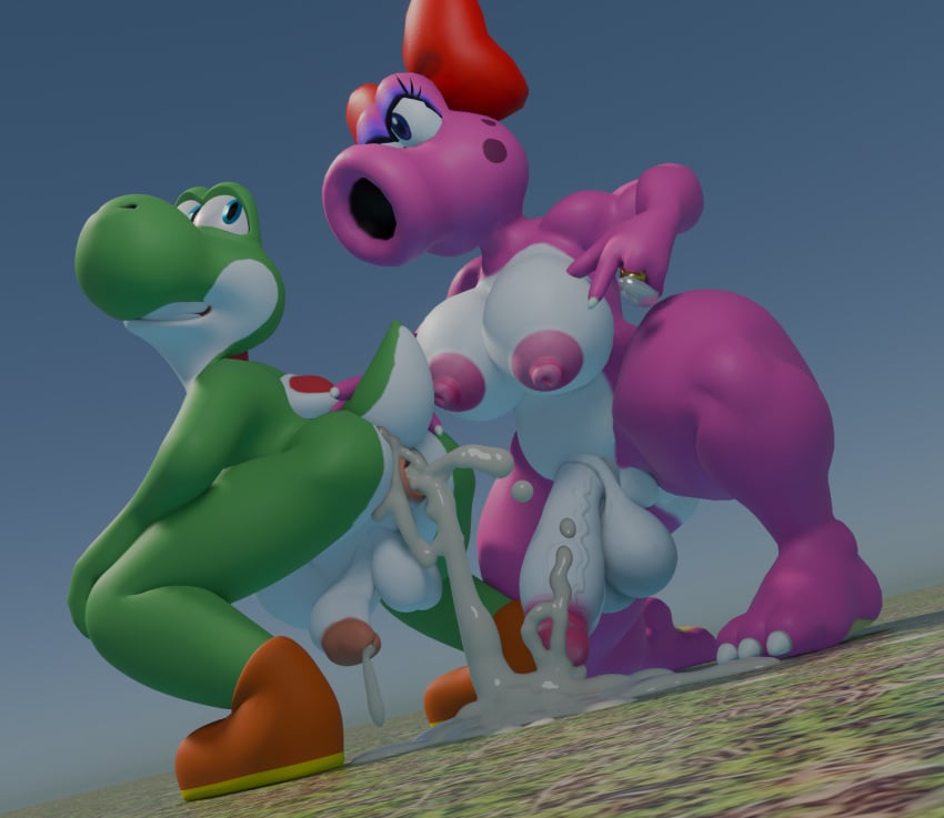 1boy 1futa 3d 3d_(artwork) anal_sex birdo blender_(software) breasts cum cum_belly cum_drip cum_fart cum_in_ass cum_inflation cum_inside dick dickgirl dickgirl/male excessive_cum excessive_genital_fluids futa_on_male futanari gynomorph gynomorph/male gynomorph_penetrating_male inflation intersex intersex/male intersex_penetrating intersex_penetrating_male male mario_(series) nintendo super_mario_bros. tagme yoshi