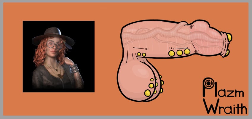 cock dbd dead_by_daylight foreskin futanari mikaela_reid penis_size_chart piercing plazmwraith tagme