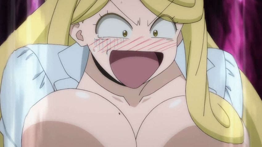 animated blonde_hair bouncing_breasts female huge_breasts katsute_kami_datta_kemonotachi_e liza_runecastle long_hair screencap surprised