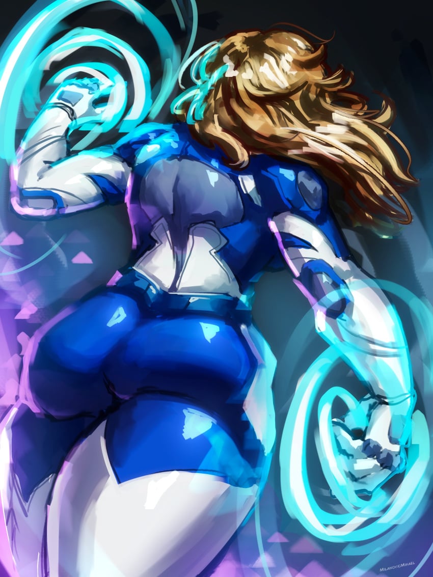 1girls 2d absurd_res ass blonde_hair fantastic_four female female_focus female_only hi_res invisible_woman invisible_woman_(marvel_rivals) marvel marvel_rivals milanovicmihael solo sue_richards sue_storm superheroine thighs