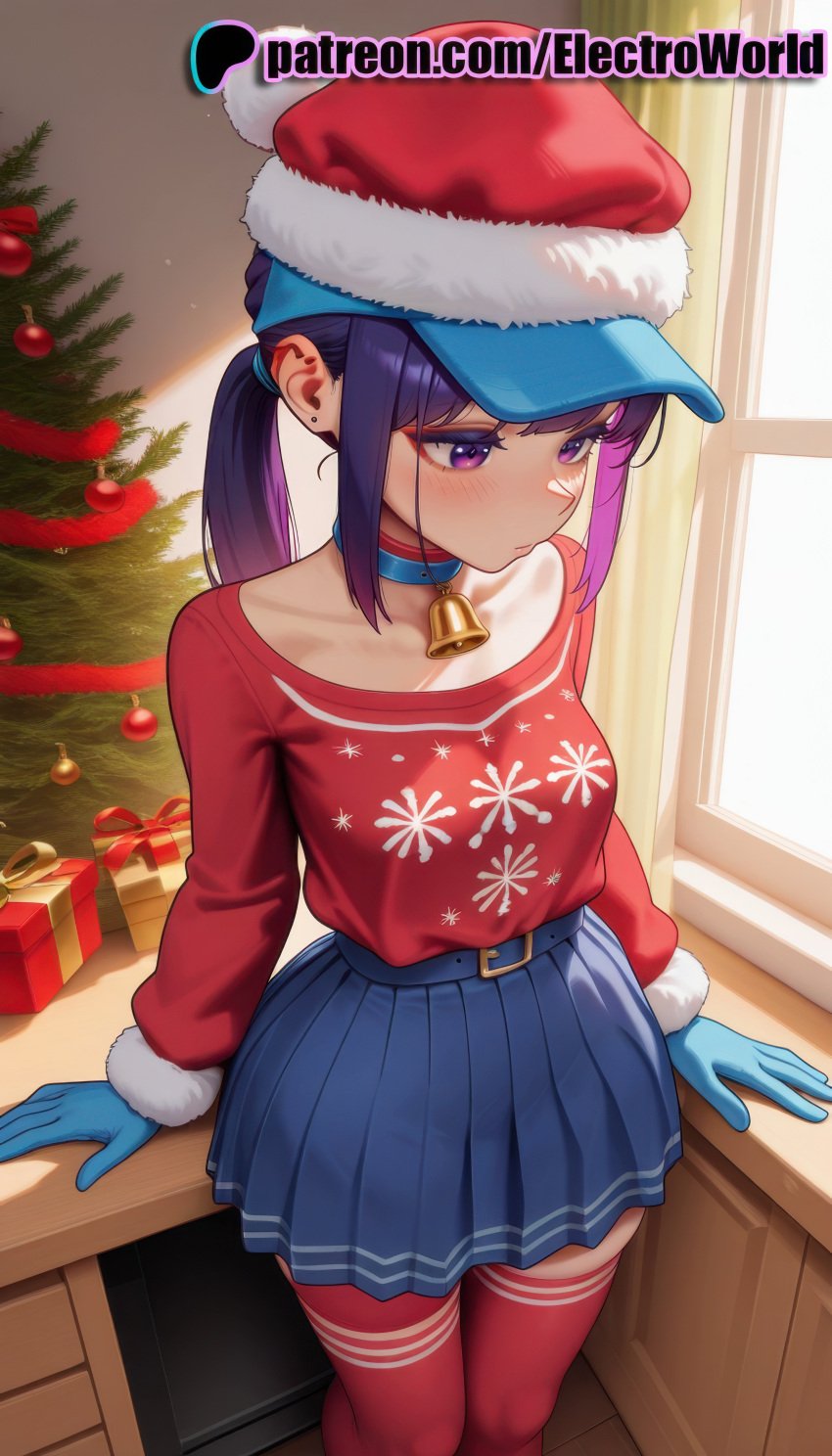 1girls 2025 ai ai_assisted ai_generated animal_costume anime anime_girl anime_style antlers artist_name bell belt black_choker blue_skirt blush bobblehat box breast breasts breasts breasts bust candy_cane capelet cappie_(miside) chest chimney choker christmas christmas_lights christmas_ornaments christmas_tree collarbone cool_mita_(miside) deer_ears electroworld fake_antlers fake_facial_hair fake_mustache female fireplace fur-trimmed_boots fur-trimmed_capelet fur-trimmed_dress fur-trimmed_gloves fur-trimmed_headwear fur-trimmed_hood fur-trimmed_jacket fur-trimmed_legwear fur-trimmed_shorts fur-trimmed_skirt fur-trimmed_sleeves fur_boots fur_trim gift gift_bag gift_box gloves hat hi_res high_quality high_resolution highres holding_gift holding_sack holly indoors jingle_bell merry_christmas miniskirt miside mita_(miside) mittens mole mole_under_eye multicolored_hair neck_bell open_window patreon patreon_username pine_tree pleated_skirt pom_pom_(clothes) purple_eyes purple_hair red_capelet red_gloves red_headwear red_legwear red_shirt red_sleeves reindeer reindeer_antlers reindeer_costume rug sack santa_bikini santa_boots santa_costume santa_dress santa_gloves santa_hat shirt sitting skirt snowflake_print snowing solo stable_diffusion tattoo thighhighs twintails two-tone_hair virtual_youtuber watermark window wooden_floor wreath