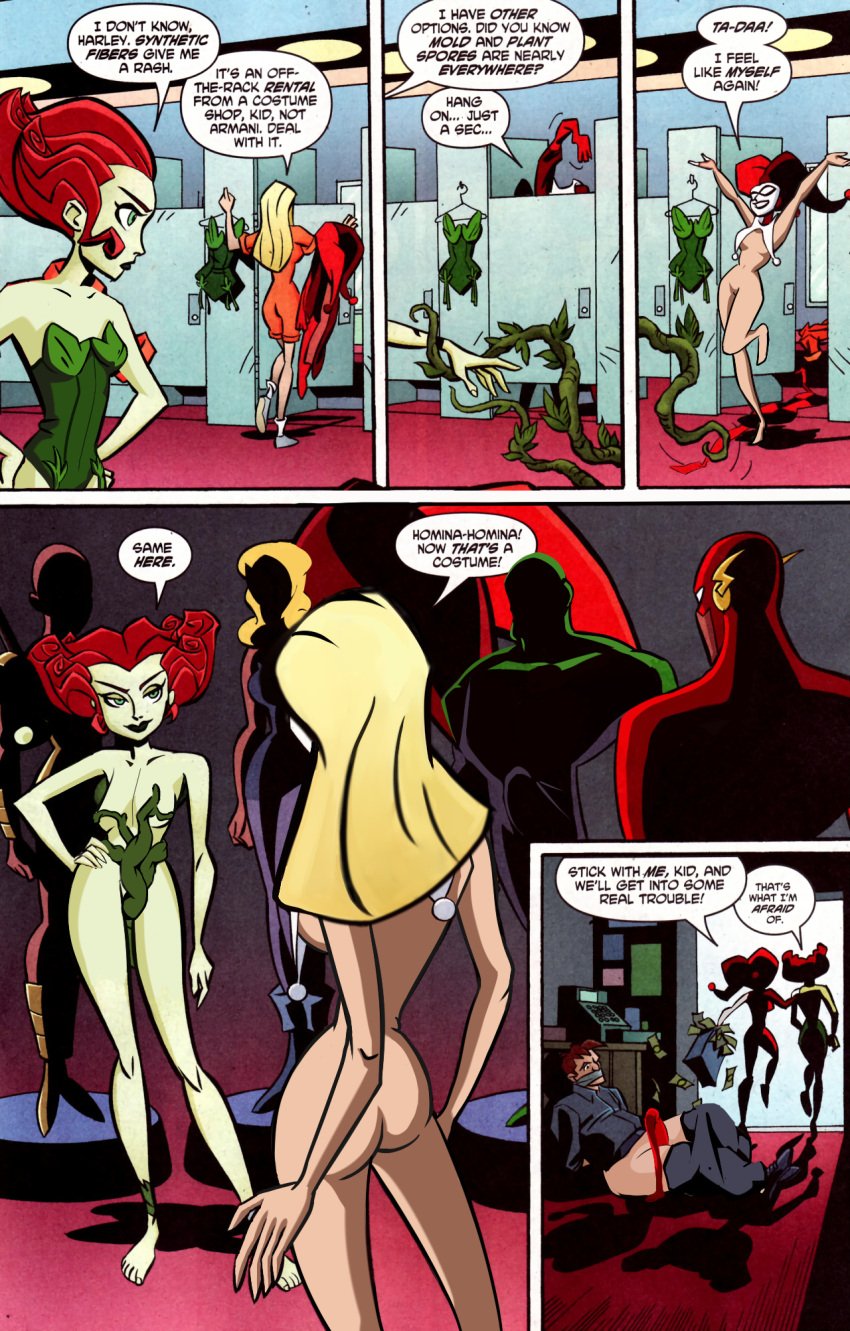 2d dc dc_comics harley_quinn poison_ivy poison_ivy_(the_batman) public_nudity screencap screenshot screenshot_edit the_batman