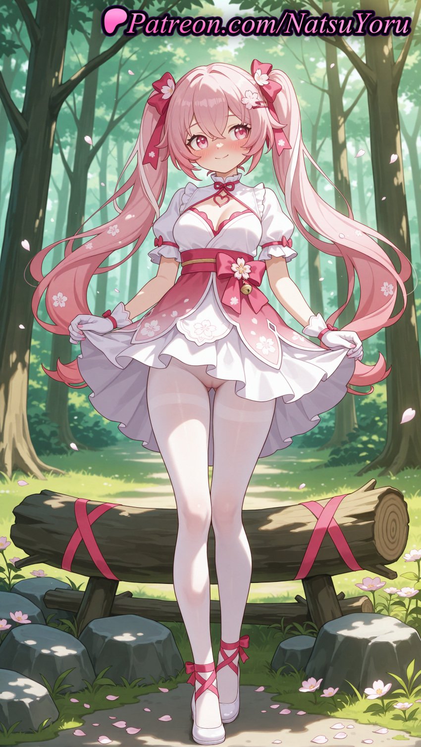 1girls ai_generated anime anime_style ass_visible_through_thighs bangs blush bow breasts bust busty cameltoe cherry_blossoms cleavage cleavage_cutout closed_mouth clothes_lift clothing_cutout crossed_bangs day dress dress_lift falling_petals female female_focus female_only flower footwear_bow forest frills full_body gloves grass hair_between_eyes hair_flower hair_ornament hair_ribbon hairbow hairclip hentai hi_res high_quality high_resolution highres hololive hololive_gamers hololive_gen_0 hololive_gen_1 hololive_japan leg_ribbon legs lifted_by_self long_hair looking_at_viewer looking_to_the_side medium_breasts natsuyoru nature no_panties outdoors panties panties_under_pantyhose pantyhose patreon petals pink_bow pink_dress pink_eyes pink_flower pink_hair pink_ribbon puffy_short_sleeves puffy_sleeves pussy ribbon rock sakura_miko sash shoes short_sleeves skirt skirt_lift smile solo solo_female standing thighband_pantyhose tree twintails underwear very_long_hair voluptuous voluptuous_female white_dress white_flower white_footwear white_gloves white_legwear white_pantyhose