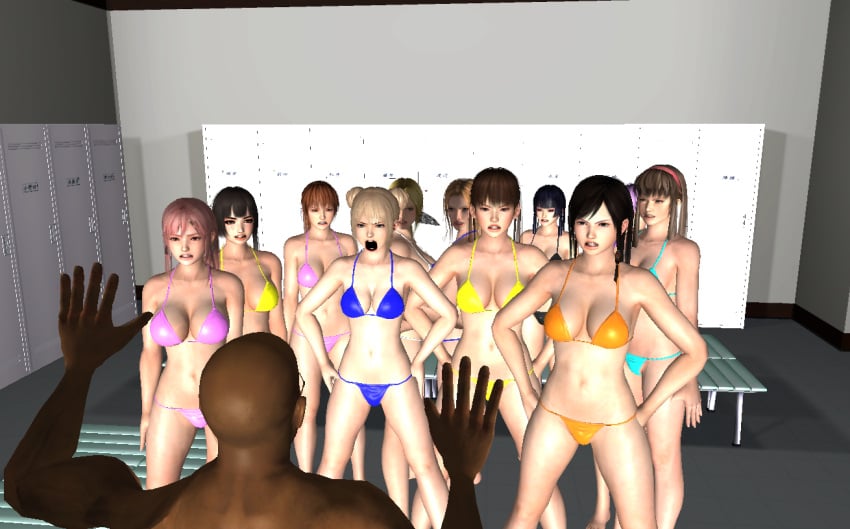 3d ayane_(doa) dead_or_alive female helena_douglas hitomi_(doa) kasumi_(doa) kokoro_(doa) lei_fang marie_rose misspussyfan miyako_(doa) multiple_girls nyotengu tina_armstrong xnalara zack_(dead_or_alive)