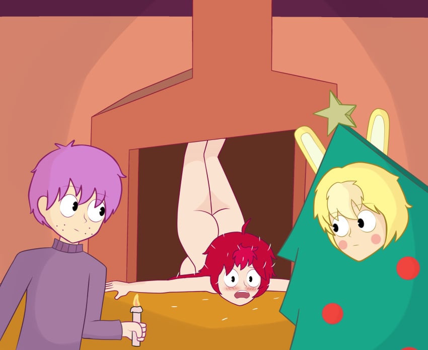 1girls ass breasts chimney cuddles_(htf) embarrassed female flaky_(htf) happy_tree_friends humanized mrwings nude tagme toothy_(htf)