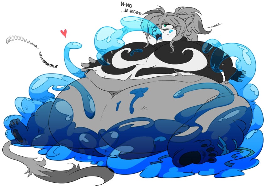 belly big_belly enema_belly furry furry_only inflation sensational slime slimy