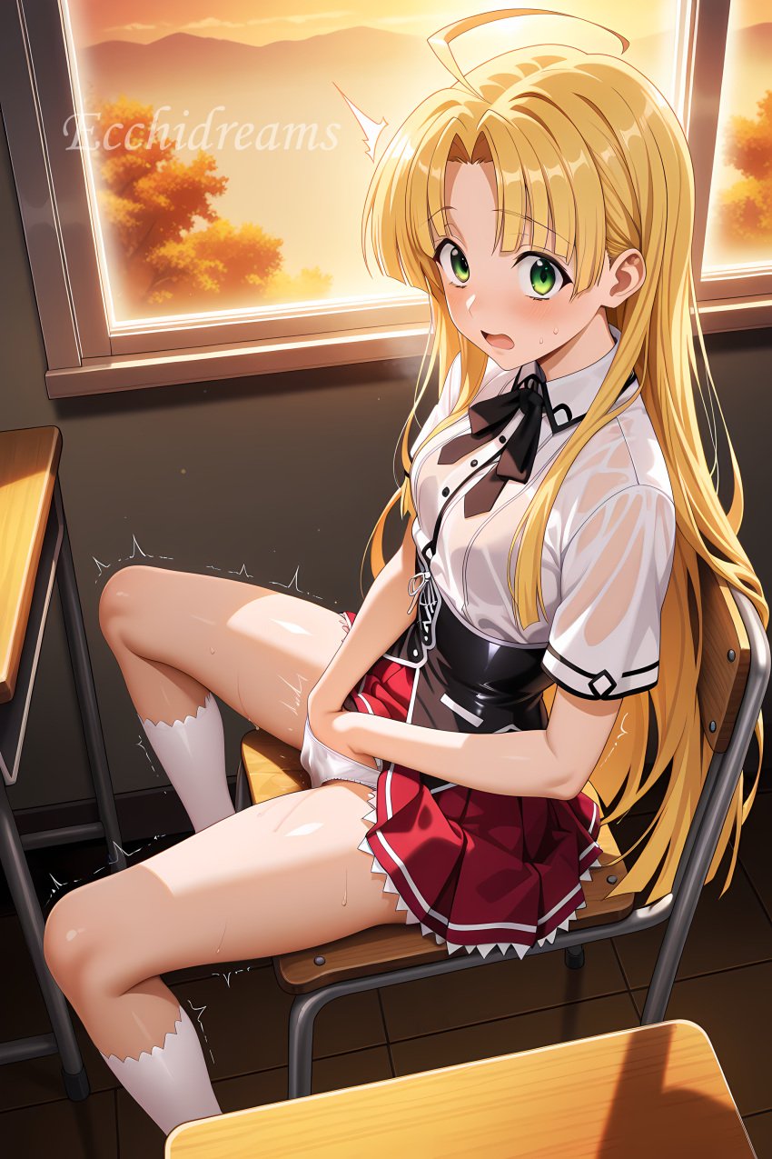 1girls ai_generated asia_argento blonde_hair blush caught caught_masturbating ecchidreams embarrassed hi_res kneehighs kneesocks long_hair masturbating masturbation panties pleated_skirt pussy_juice school_uniform schoolgirl shocked skirt small_breasts stable_diffusion surprised walk-in wet_panties white_shirt