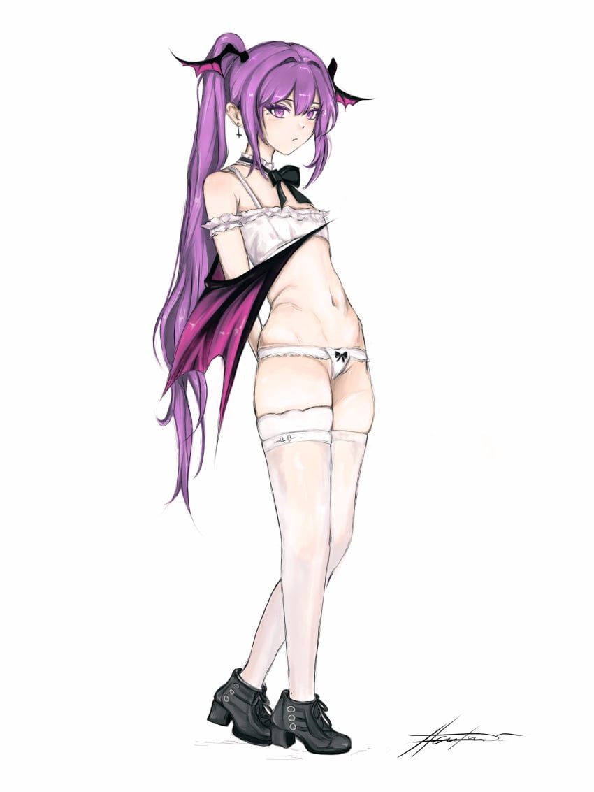 girl horny_female purple_hair succubus