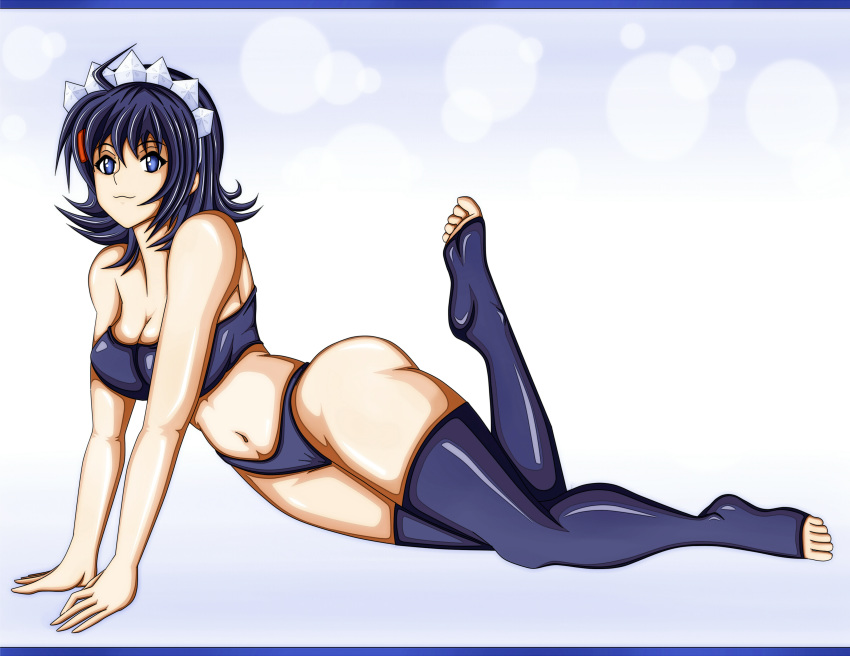 blistermetrayal feet female iroha lingerie pin-up_pose samurai_shodown solo toeless_legwear