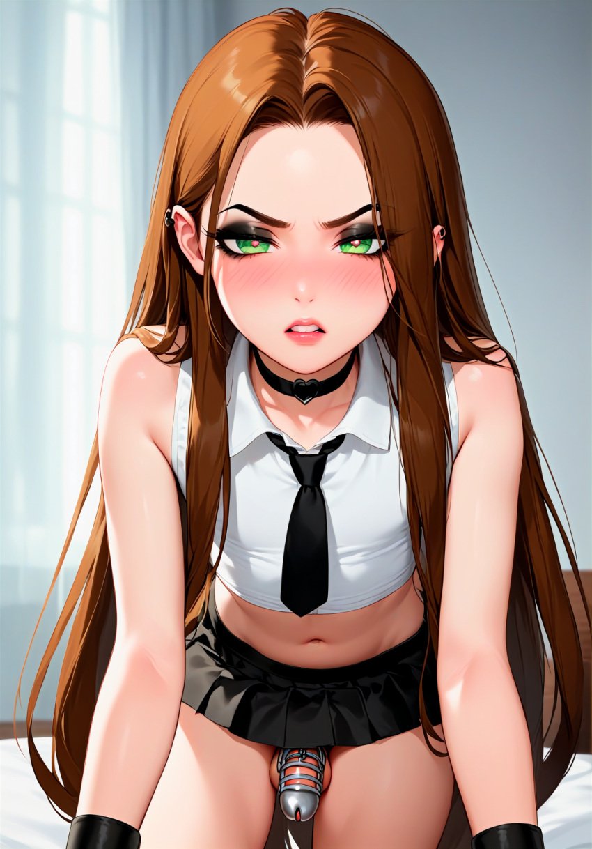 ai_generated april_(femboy) avril_lavigne_(cosplay) femboy feminization forced_feminization not_psycho otoko_no_ko otokonoko sissification sissy