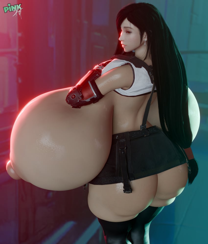 3d alternate_breast_size alternate_version_available breast_expansion female final_fantasy final_fantasy_vii gigantic_breasts huge_ass hyper_breasts massive_breasts pinksloot tifa_lockhart