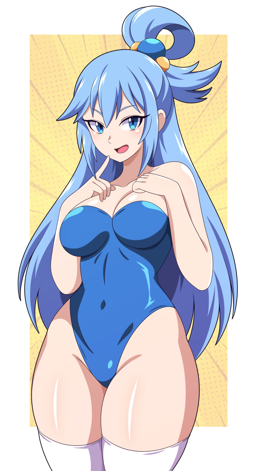 abysswatchers aqua_(konosuba) blue_eyes blue_hair breasts female female_only kono_subarashii_sekai_ni_shukufuku_wo! solo tagme