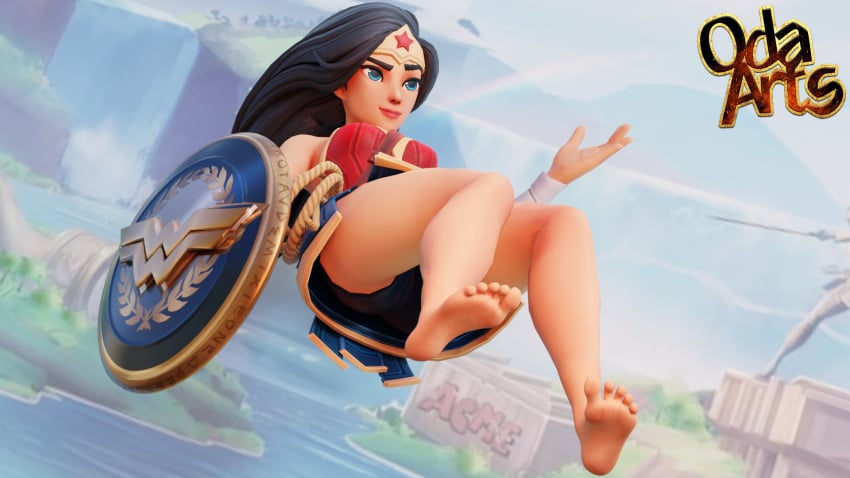 dc dc_comics feet feet_up female_only mod multiversus oda_arts warner_bros warner_brothers wonder_woman wonder_woman_(series)