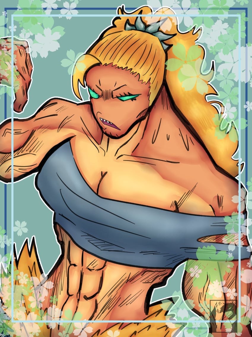 abs alien alien_girl alien_humanoid ben_10 chaquetrix dinosaur_girl elthemao female female_focus female_only humungousaur muscle muscle_girl muscles muscular muscular_female vaxasaurian