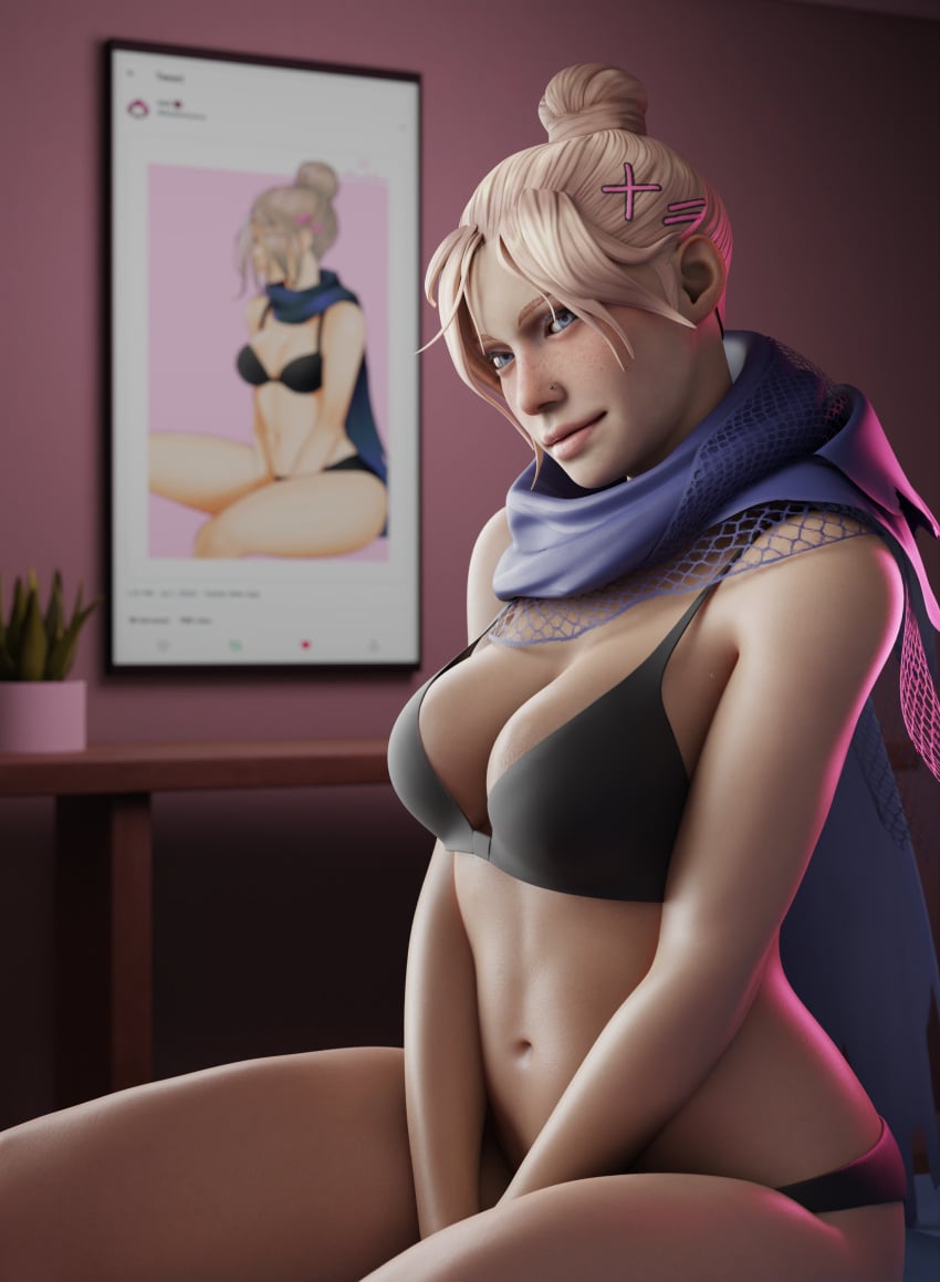 1girls 3d apex_legends big_breasts black_bra black_panties black_sports_bra blonde_hair breasts bust busty chest curvaceous curvy curvy_figure digital_media_(artwork) electronic_arts female female_focus francis_brown freckles freckles_on_face hips hourglass_figure huge_ass huge_breasts human large_ass large_breasts legs light-skinned_female light_skin mature mature_female msmelodine renee_blasey respawn_entertainment scarf thick thick_hips thick_legs thick_thighs thighs voluptuous waist wide_hips wraith_(apex_legends)