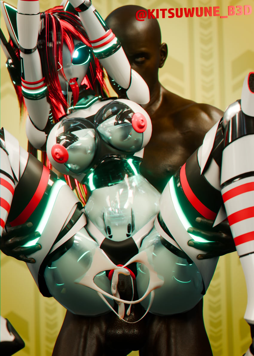 absurd_res big_breasts big_penis bodily_fluids breasts cum cum_in_mouth cum_inside dark_body dark_skin duo ejaculation excessive_cum excessive_genital_fluids female filled_to_the_brim filled_with_cum filled_womb filling_up genital_fluids genitals glowing glowing_eyes hi_res human humanoid kitsuwune_b3d latex latex_body latex_skin machine male male/female mammal penis robot robot_humanoid sex sexbot the_backrooms thick_thighs velvet-01_(kitsuwuneb3d) white_body white_skin