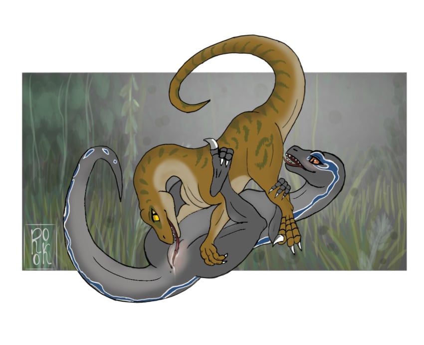 69_position anus black_cat_555 blue_(jurassic_world) claws cunnilingus digital_media_(artwork) dinosaur dromaeosaurid duo echo_(jurassic_world) female female/female female_on_bottom female_on_top feral feral_on_feral genitals incest intraspecies jurassic_park jurassic_world legs_up lying on_back on_bottom on_top open_mouth open_smile oral prehistoric_species pussy raised_tail reptile scalie sex sibling siblings sister sisters smile tail teeth theropod tongue tongue_out universal_studios vaginal_penetration velociraptor