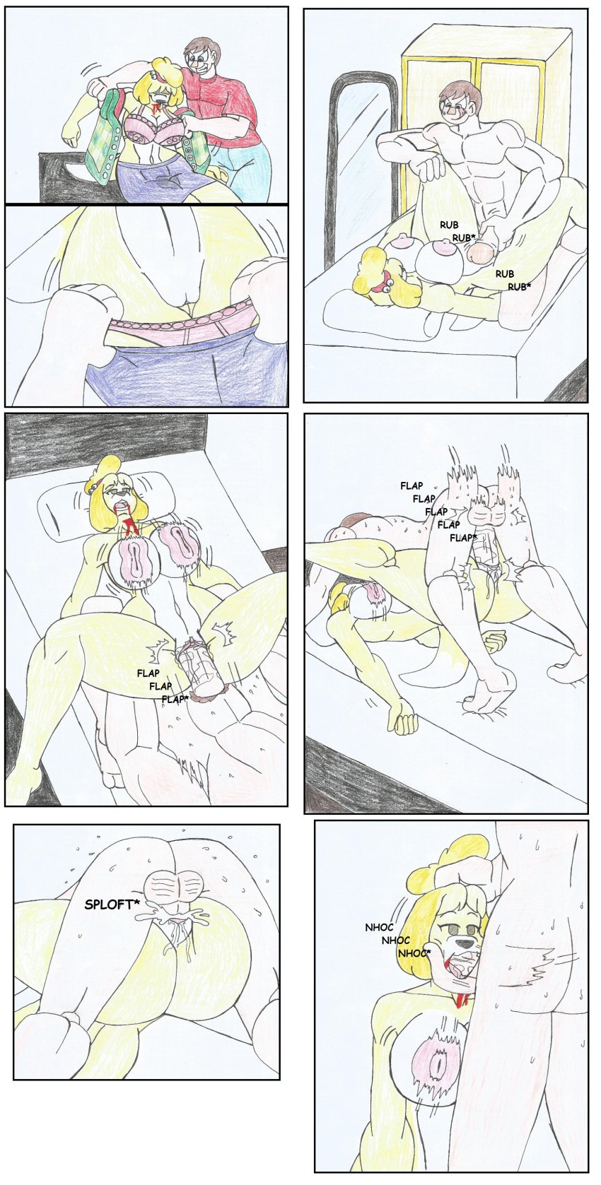 1boy1girl animal_crossing anthro beheaded big_ass big_breasts big_penis blood_in_mouth blood_on_neck blowjob bodily_fluids bouncing_balls bouncing_breasts comic comic_page completely_nude corpse corpse_fuck cum_in_pussy cum_inside death empty_eyes female_death human_on_anthro isabelle_(animal_crossing) male/female marlon64 missionary_position naked necrophilia on_bed penis pussy_juice saliva_on_penis sex_on_bed snuff sweat traditional_drawing_(artwork) undressing vaginal_penetration vaginal_sex villager_(animal_crossing) white_fur yellow_body yellow_fur yellow_hair