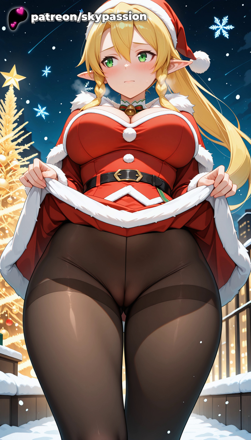 Leafa (Christmas) Rule 34 Image