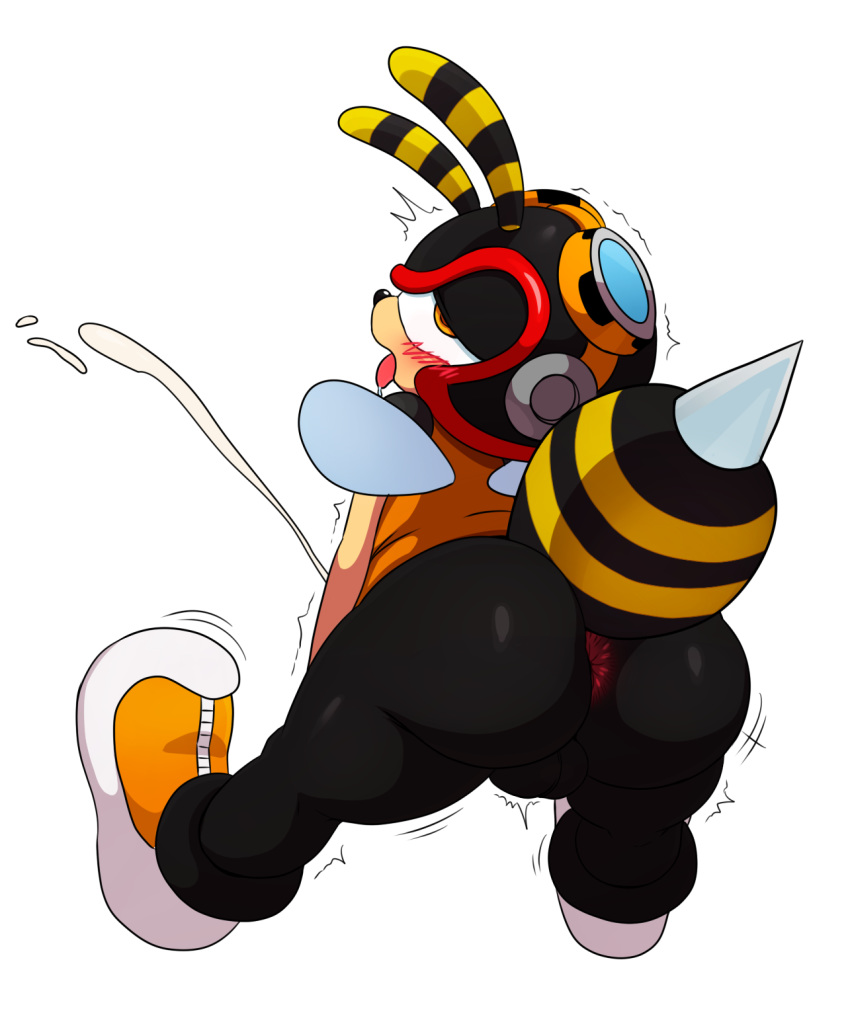 1boy 2016 ahe_gao amber_eyes antennae anthro anthro_only anus arthropod ass backsack backside balls bedroom_eyes bee blush bottomless chaotix charmy_bee chubby cum cumming dat_ass drooling ejaculation flying footwear goggles half-closed_eyes head_reeled_back helmet hi_res humanoid insects knuckles'_chaotix large_ass looking_at_viewer looking_back looking_pleasured male male_only masturbation motion_lines narrowed_eyes open_mouth orgasm orgasm_face partially_visible_anus plump plump_ass presenting presenting_hindquarters rear_view round_ass saliva salivating sega simple_background small_wings smile sneakers solo sonic_(series) sonic_team sonic_the_hedgehog_(series) spread_wings sssonic2 stinger thick_thighs tongue tongue_out twitch_lines twitching vest video_games voluptuous white_background wide_hips wiggle_lines wings