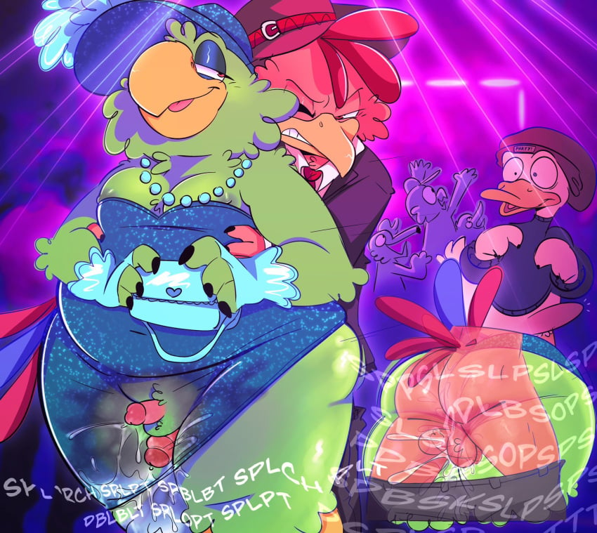 2024 afterimage anatid anseriform anthro aroused avian balls beak bedroom_eyes being_watched bird blep bodily_fluids bottomwear bottomwear_down chicken classy clothed clothed_sex clothing crossdressing cum cum_drip cum_in_clothing cum_splatter cum_through_clothing curvy_figure cutaway disney donald_duck dress dripping duck duo_focus erection eyelids furry galliform gallus_(genus) genital_fluids genitals girly grabbing_from_behind group hi_res jose_carioca looking_at_another looking_back male male/male moobs narrowed_eyes nipples onomatopoeia panchito_pistoles pants pants_down parrot partially_clothed party penile penis phasianid public public_sex rear_view salamikii seductive sex slightly_chubby small_penis sound_effects suit text the_three_caballeros thick_thighs thigh_sex tongue tongue_out wet wet_clothing wide_hips