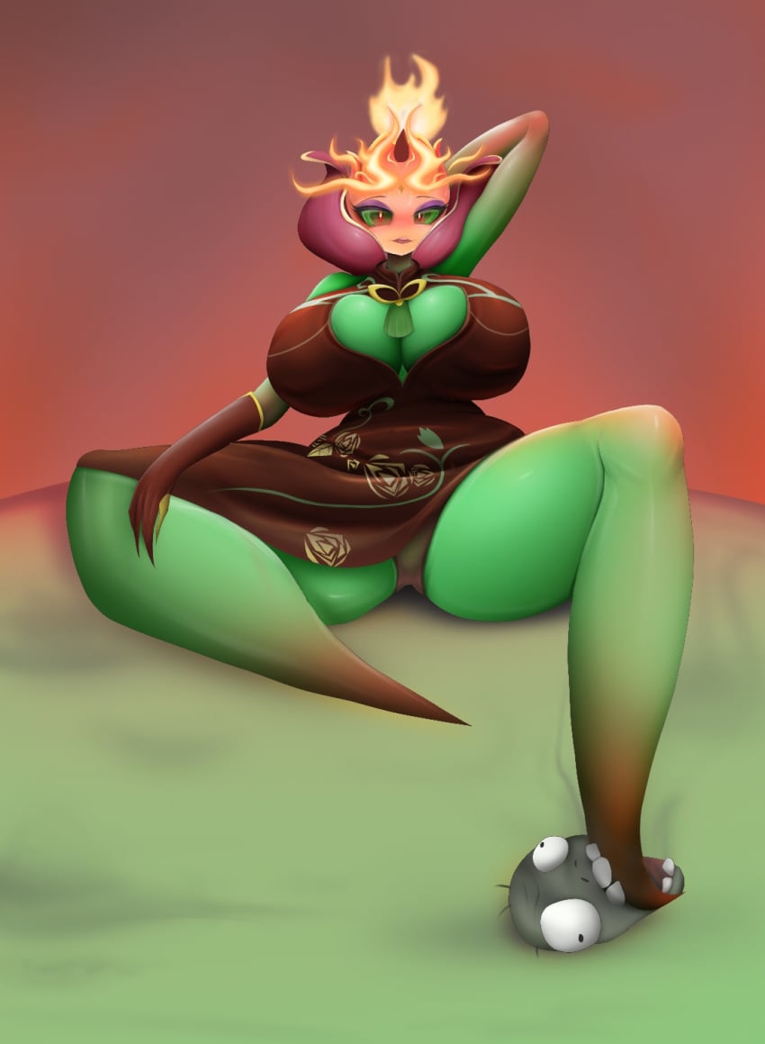 1girls anthro anthrofied ass breasts breasts female flora_fauna plant plant_girl plant_humanoid plantie plants_vs._zombies plants_vs._zombies_2_(chinese_version) plants_vs_zombies popcap_games pussy shen_chao_weibo