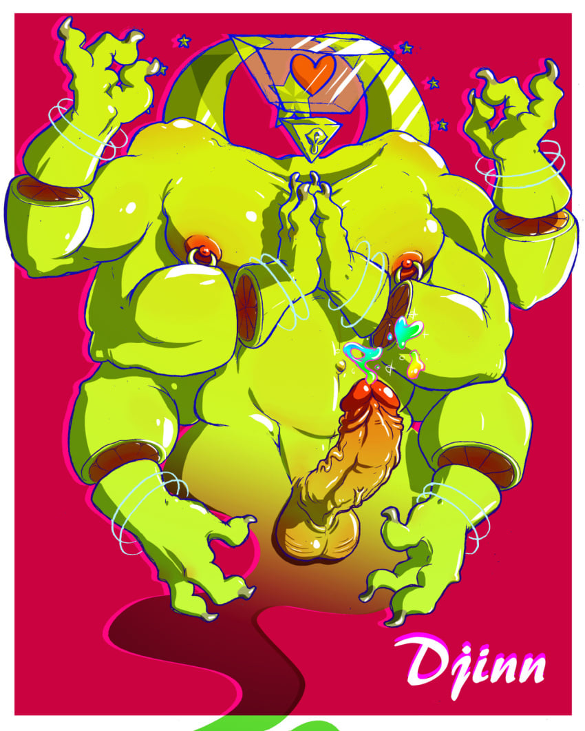 colored_cum cum djinn dogfu erection male male_only monster penis rainbow_cum solo surreal tagme unusual_cum