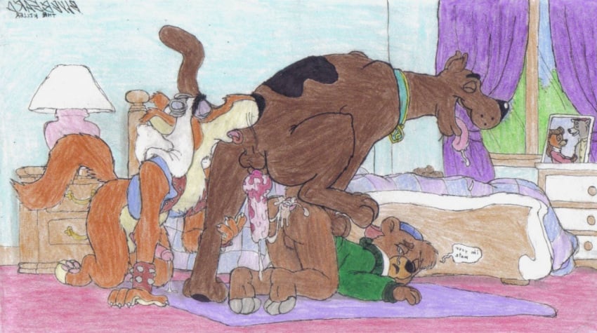 canine crossover cum furry furry_only gay hanna-barbera male male_only penis rufe-squirrel scat scooby-doo scooby-doo_(character) threesome timon-berkowitz what yaoi young