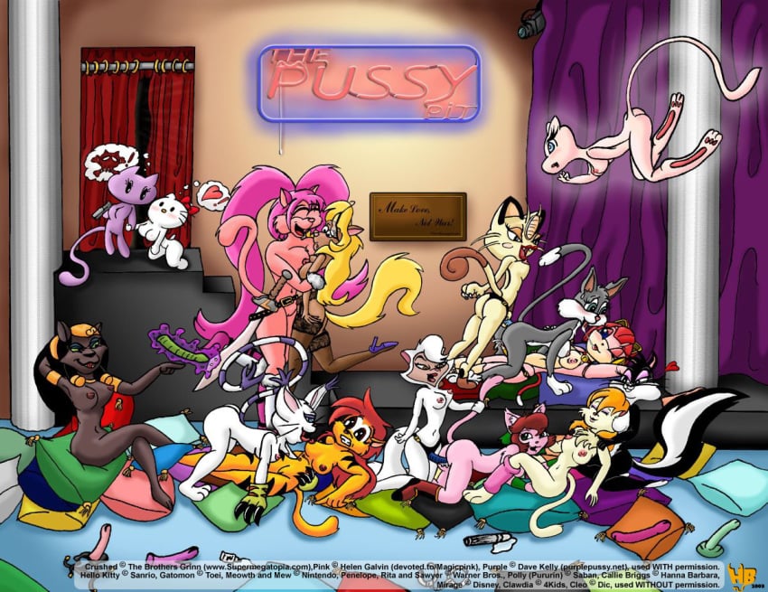 15girls 2003 aladdin ambiguous_penetration animaniacs anthro anthrofied big_breasts blue_eyes breasts bucky_o'hare_(series) callie_briggs cat cats_don't_dance clawdia cleavage cleo_catillac closed_eyes crossed_legs crossover curvaceous digimon dildo disney domestic_cat double_dildo english_text eyelashes feline female female_only fighting_foodons floating fur furry furry_only gatomon group group_sex half-closed_eyes heart hello_kitty hello_kitty_(character) hello_kitty_(series) hentai_boy high_heels hug interspecies jenny_(bucky_o'hare) kitty_white legendary_pokemon long_hair makeup mammal meowth mew mirage_(aladdin) nintendo nipples nude open_mouth penelope penelope_pussycat pillow pink_fur pink_hair pokemon pokemon_(species) pokemon_rgby polly_esther purple_pussy rita_(animaniacs) rita_and_runt samurai_pizza_cats sanrio sawyer sex_toy size_difference smile stockings straight_hair strap-on swat_kats tail tail_grab text the_catillac_cats thighhighs thought_bubble tied_hair vibrator whiskers yuri