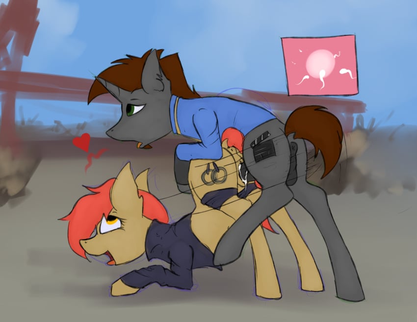 cum cum_in_pussy cum_inside cutscene_(oc) equine fallout fan_character female horse impregnation male mammal marsminer my_little_pony ovum pony straight vaginal_penetration video_games