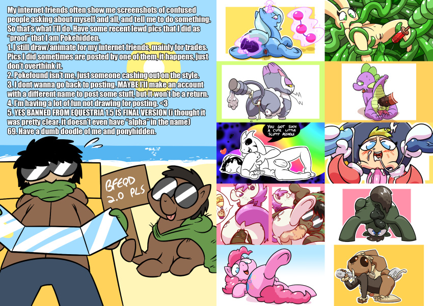 asriel_dreemurr friendship_is_magic frisk gryll kirby_(series) kunedon lagomorph lopunny male mammal my_little_pony pinkie_pie_(mlp) pokehidden pokemon pokemon_(species) ponyhidden purugly rabbit smooth_skin solita spike_(mlp) tentacle trixie_(mlp) undertale yaoi