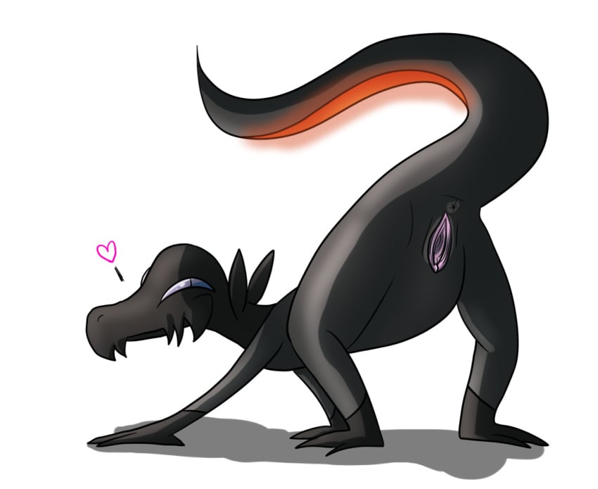 1girls 2016 alpha_channel anus ass clitoris feral heart looking_at_viewer nintendo nude pokemon pokemon_(species) pokemon_sm presenting presenting_hindquarters pussy raised_tail salandit simple_background solo transparent_background video_games yoshimister_(artist)