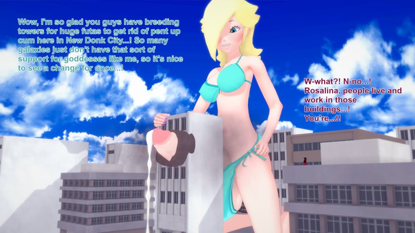 1futa 1girls 3d bikini blonde_hair building building_penetration building_sex city cum english_text female fucking_a_building futa_giantess futanari giantess giantess_futa huge_cock intersex koikatsu mario_(series) nintendo pauline penis princess_rosalina super_mario_bros. swimsuit text xavierhuge
