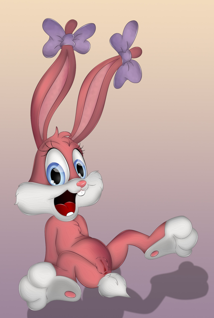 anus babs_bunny female lagomorph mammal onstatobol pink_fur pussy rabbit tiny_toon_adventures warner_brothers