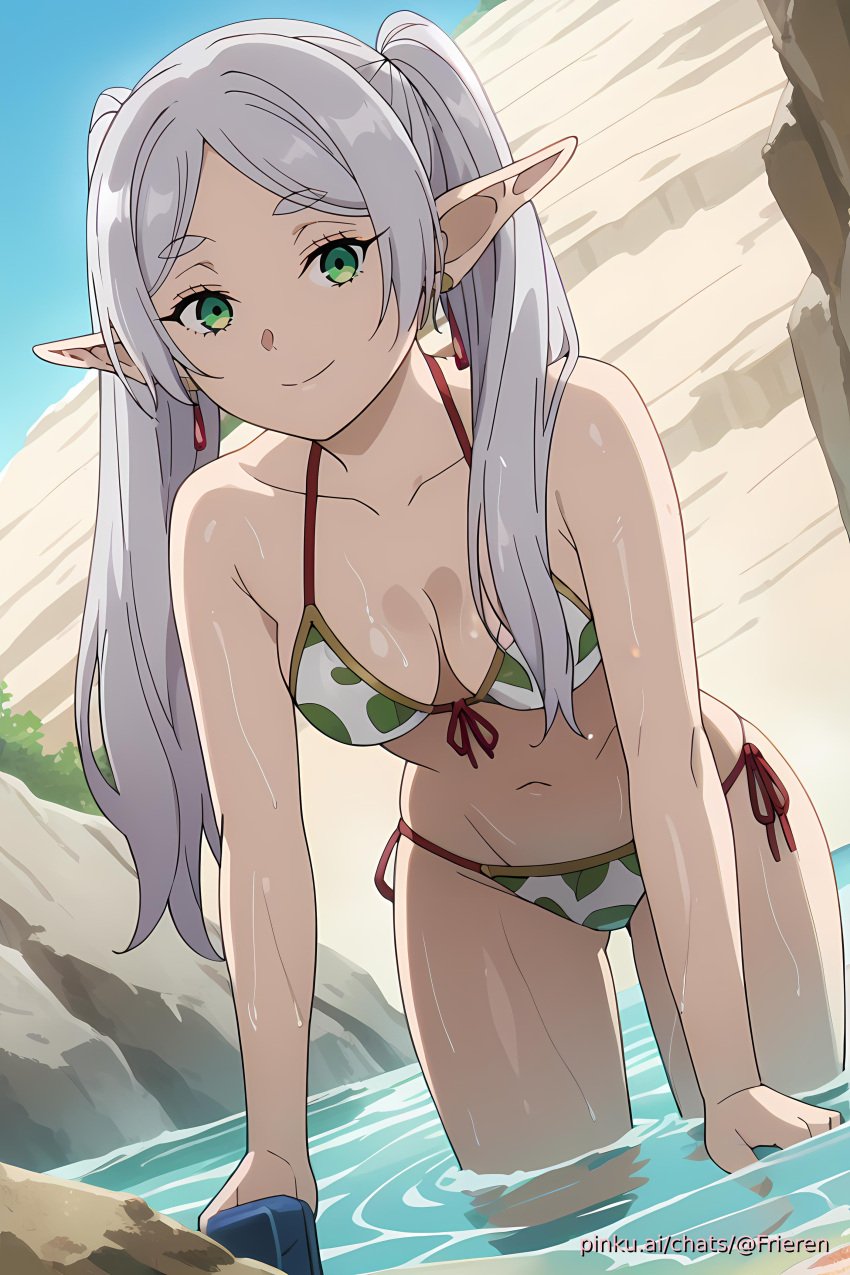 ai_generated aichat bikini cute ecchi elf elf_ears elf_female frieren frieren_beyond_journey&#039;s_end pinku pinku.ai pinkuai sousou_no_frieren