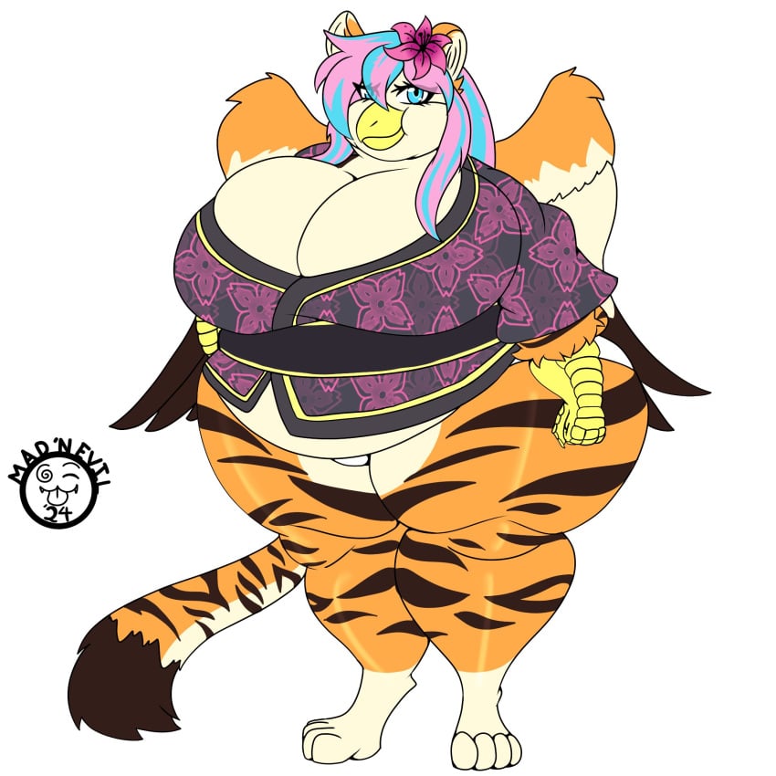 bbw big_breasts breasts cleavage female female_only furry furry_female furry_only huge_breasts mad_n_evil overweight tagme thick_thighs wide_hips