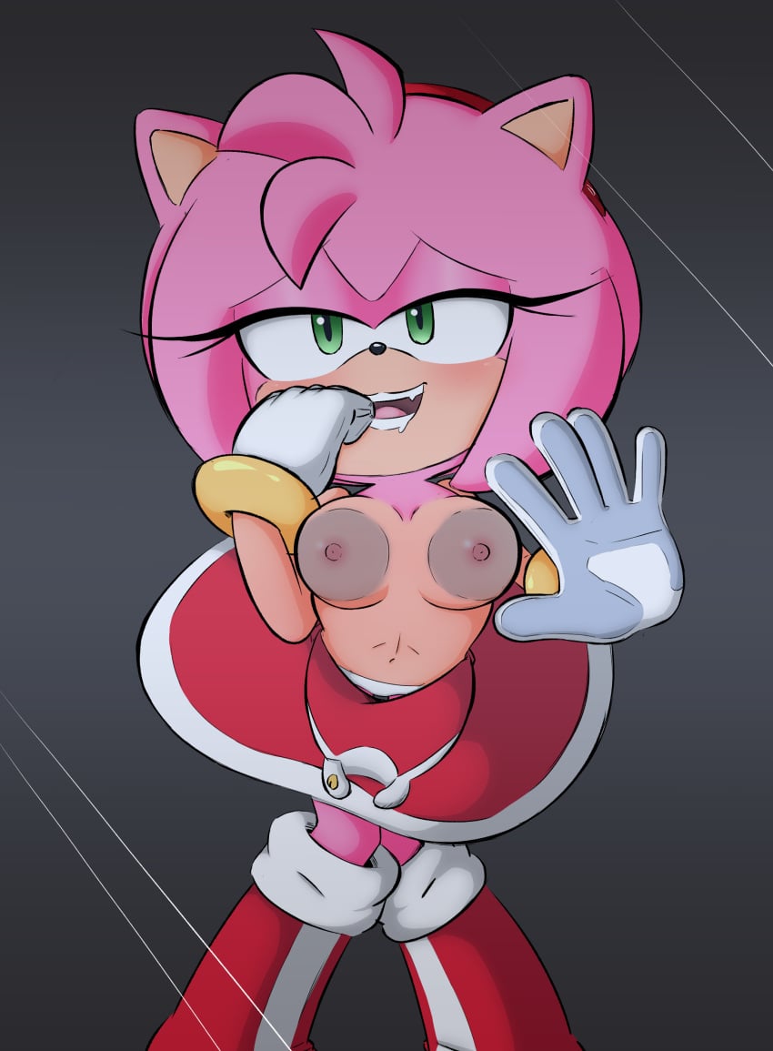 2025 absurd_res against_surface against_window amy_rose bedroom_eyes blush boots breasts clothed clothing colored eulipotyphlan female hedgehog hi_res jupiterorange looking_at_viewer mammal narrowed_eyes nipples nude on_glass seductive sega smile solo sonic_(series) sonic_the_hedgehog_(series) standing third-party_edit topless zennyc