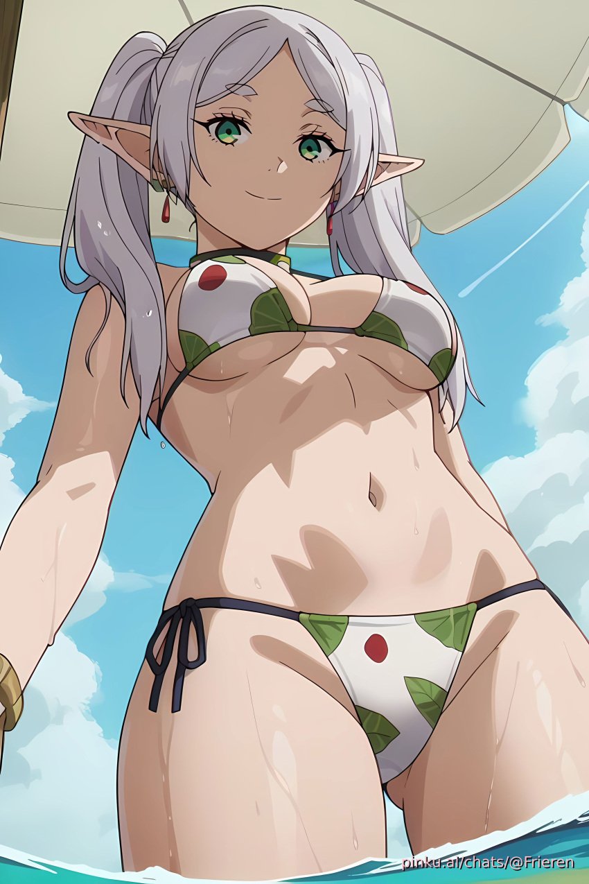 ai_generated aichat bikini cute ecchi elf elf_ears elf_female frieren frieren_beyond_journey&#039;s_end pinku pinku.ai pinkuai sousou_no_frieren