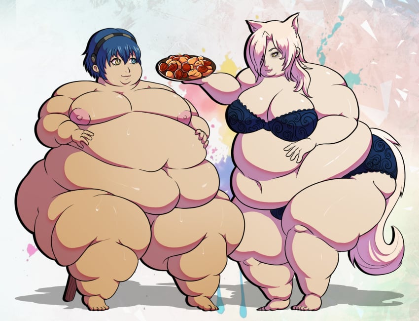 1boy1girl 1girl1boy bbw bhm feeding metaphor:_refantazio moobs morbidly_obese morbidly_obese_female morbidly_obese_male obese obese_female obese_male overweight overweight_female overweight_male ssbbw ssbhm weight_gain