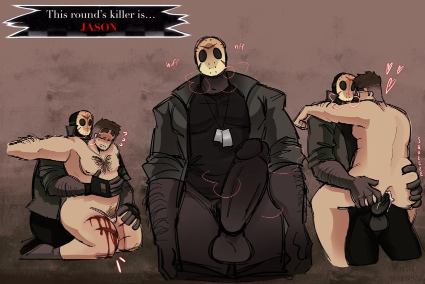 007n7 007n7_(forsaken) 1cuntboy 2boys big_penis blood chubby chubby_cuntboy chubby_male cuntboy cuntboy/male cuntboy_penetrated cuts cuts_on_thighs forsaken_(roblox) gay gay_sex glasses hairy_arms hairy_chest hairy_male hairy_pussy intersex jason_voorhees male male/male masked_male roblox roblox_game